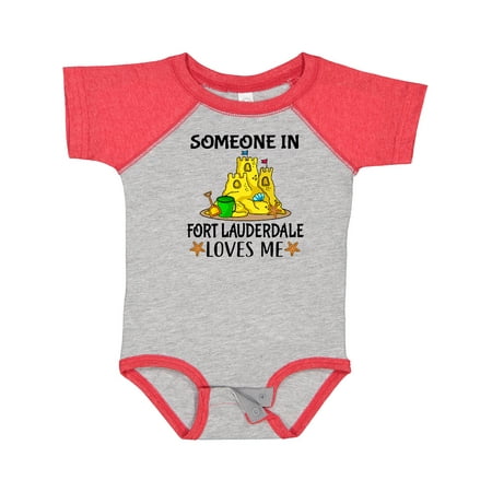 

Inktastic Someone in Fort Lauderdale Florida Loves Me Gift Baby Boy or Baby Girl Bodysuit