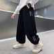 thumbnail image 4 of Cowsor Girl's Wide Leg Sweatpants High Elastic Waist Straight Leg Baggy Jogger Pants with Pocket, 4 of 7