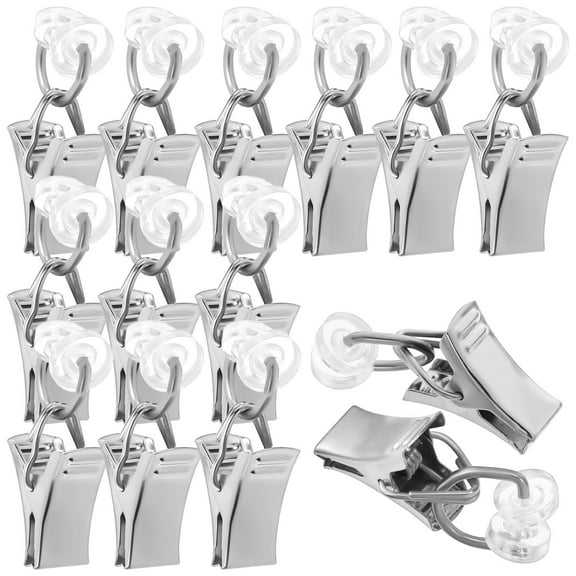 Amosfun 50Pcs Curtain Track Pulley Transparent Curtain Clips with Strong Load Bearing