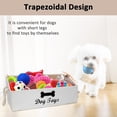 thumbnail image 3 of Brabtod Personalized Dog Toys Storage Bins-Foldable Fabric Trapezoid Organizer Boxes with Weave Rope Handle,Large Collapsible Basket for Shelves,Dog Apparel,Beige, 3 of 7