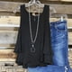 thumbnail image 2 of Playeras,Blusas y Tops,Ropa para Mujer Camisetas de tirantes Camiseta de tirantes sin mangas con espalda para mujer (Black, L), 2 of 3