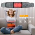 thumbnail image 2 of Masajeador de cintura con calefacción infrarroja, cinturón eléctrico de vibración, carga USB, luz roja, compresa caliente, soporte Lumbar para aliviar el dolor de espalda, 2 of 3