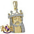 thumbnail image 4 of Real Genuine Diamond Jesus Crown Face Piece 10K Yellow Gold Finish Pendent Charm 2.5'', 4 of 7