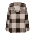thumbnail image 3 of Women 2025 Plaid Shacket Jacket Zip Up Flannel Long Sleeve Baggy Outerwear Coat Lightweight Trendy Checkered, 3 of 4