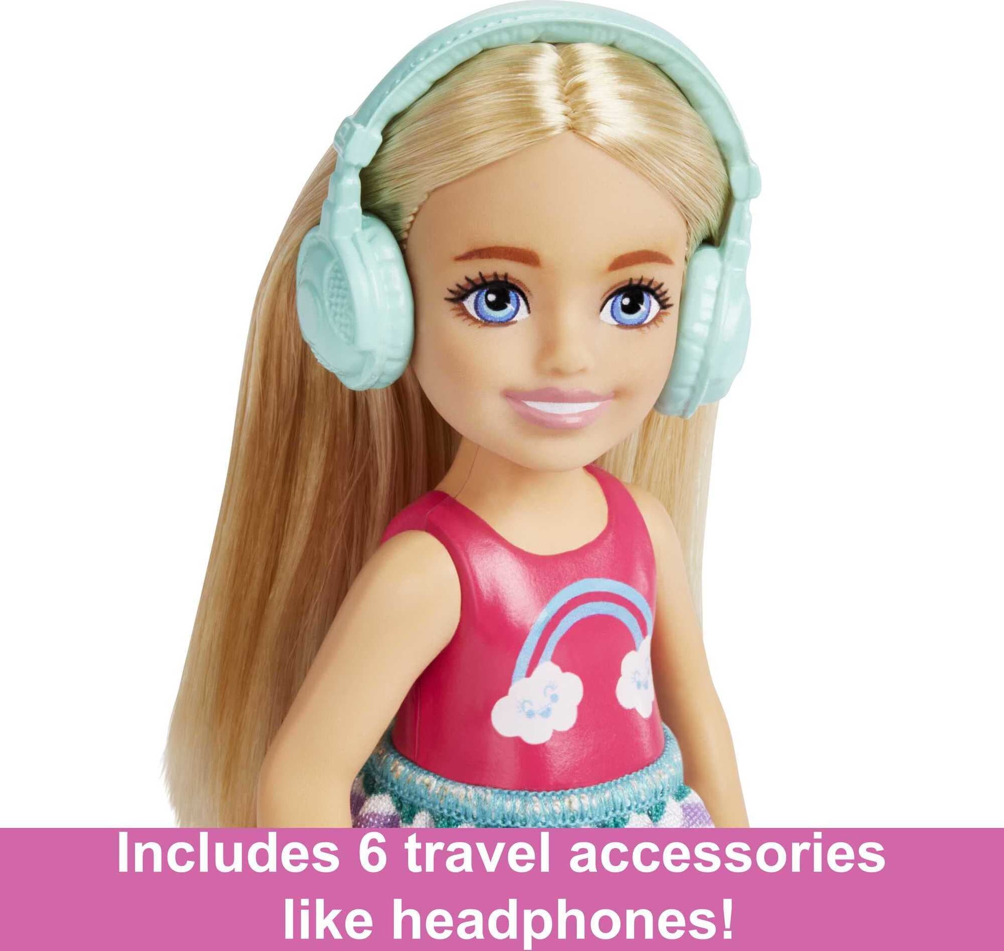 Barbie Chelsea Doll and Accessories Small Doll Travel Set with