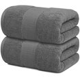 thumbnail image 2 of Resort Collection Soft Bath Sheet Towels | 35x70 Oversize Large Luxury Hotel Plush & Absorbent Cotton Bath Sheet [2 Pack, Smoke Grey], 2 of 6