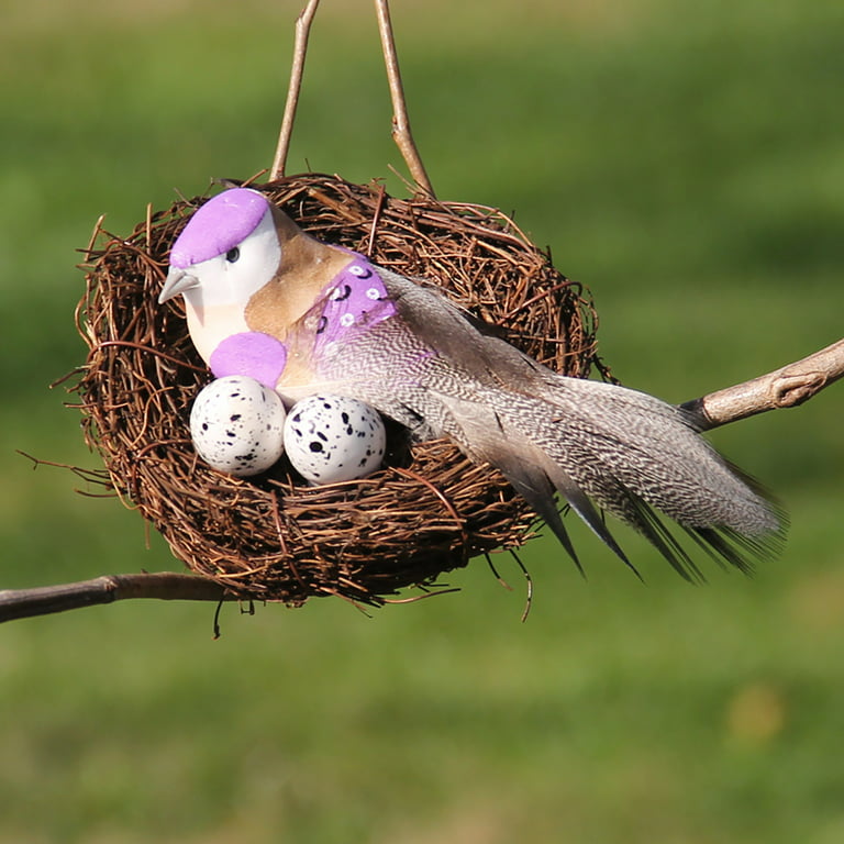  HEALLILY Vine Handmade Bird Nest Artificial Nest with Egg  Decorative Bird Nest for Shooting Props Home Decor : Home & Kitchen