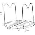 thumbnail image 2 of Dreampark Steamer Rack Trivet with Handles Compatible with Instant Pot Accessories 6 or 8 Qt Pressure Cooker, Stainless Steel Steamer Rack Stand Metal Trivet, Long Handle for Easy Pot Removal, 2 of 7