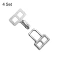 thumbnail image 3 of Uxcell 4set Ganchos y Ojos Cierre Set 11mm Gancho de Metal y Ojo Broche de Costura Clips Sujetadores para Ropa Sujetador Pantalones Pantalones Manualidades DIY, Tono Plateado, 3 of 7