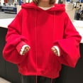 thumbnail image 2 of XINXIAOO Womens Hoodie Long Sleeve Hoodie Women Pullover Unisex Hoodie Red Sweatshirt Women Fall Fashion Trendy Womens Clothes, 2 of 7