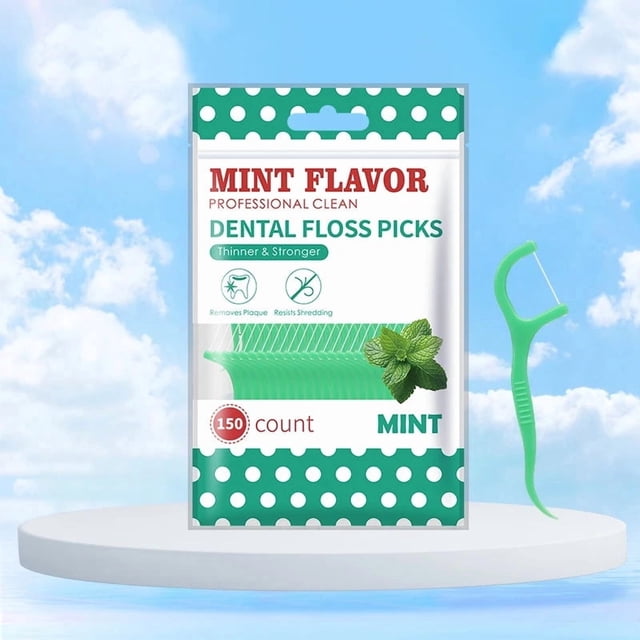 Mint Dental Floss Sticks - Convenient Disposable Oral Care