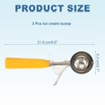 thumbnail image 2 of Uxcell 3 Pcs Cookie Scoops, Ice Cream Scoop with Trigger for Baking Cookie Dough Rice Pudding Kitchen Gadget, Yellow, 2 of 6