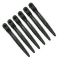 thumbnail image 3 of 6 pinzas para peinar el cabello, para permanente, teñido y seccionamiento, pinzas de pico de pato para peluquería, color negro., 3 of 14