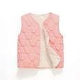 thumbnail image 3 of Girls Winter Vest Size 7-8 Fleece Lined Quilted Vest Snap Front Cotton Sleeveless Sherpa Warm Gilet Pink, 1 Years, 3 of 5