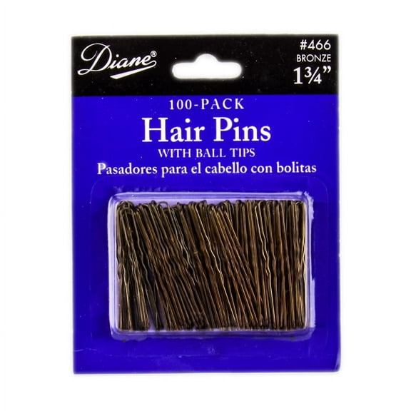 Diane Beauty Accessories Bobby Hair Pins, Bronze, 100 ct