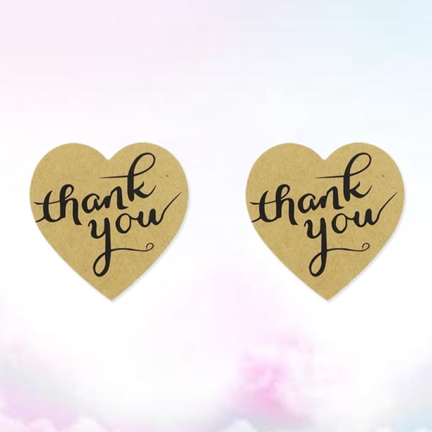 YSNOOWE Pegatinas Adhesivas Thank You Color Marrón Claro Para Decorar Bolsas Y Regalos En Festividades