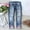 Blue, variant on Womens Jeans Ripped Straight Leg Bootcut Lightweight Comfortable Casual Jeans Blue XL