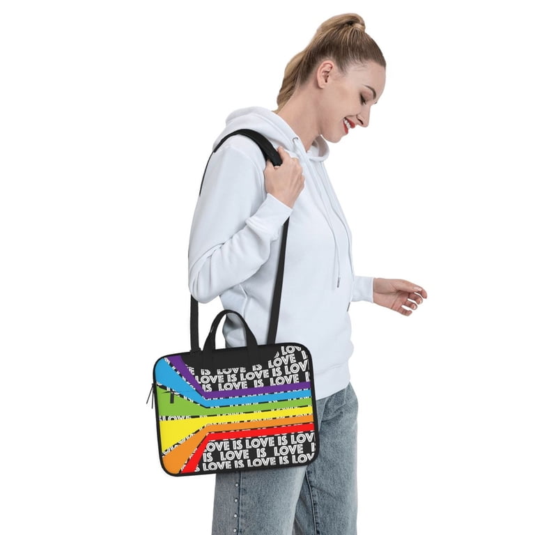 ZICANCN Laptop Case 15.6 inch, Full Rainbow Heart Love Work