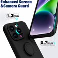 thumbnail image 4 of for iPhone 14 Case,Built-in 360° Rotatable Ring Holder|Anti-Scratch Soft Microfiber Lining|Support Car Mount|iPhone 14 Phone Case Cover for Girls Women Black 10-ip14-01, 4 of 15