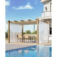 thumbnail image 4 of Chic 10x10 beige pergola con retractable canopy & side mesh-aluminum frame para outdoor backyard garden, 4 of 4