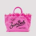 thumbnail image 5 of Bolso de mano de lona vaquera con estampado de letras de moda europea y americana, bolso de hombro con borlas de gran capacidad para mujer, 5 of 5