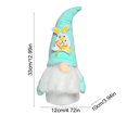 thumbnail image 3 of HongHeng 1Pc Easter Decorations Easter Gnomes Doll Easter Egg Bunny Gnomes Toy for Easter Holiday Home Decoration Spring Summer Decorations Hanging Table Window Display, 3 of 6