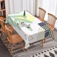 thumbnail image 5 of Nanqianyi Modern Geometric Tablecloth for Kitchen Dining,52x70 Oil-resistant Stain Proof Rectangular Table Cover, 5 of 6