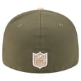 thumbnail image 4 of Men's New Era Light Beige/Olive Chicago Bears Two-Tone Color Pack Split Panel 59FIFTY Fitted Hat, 4 of 5
