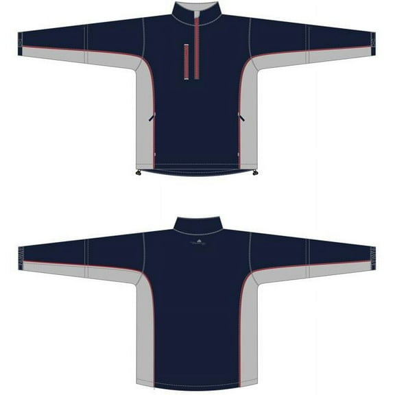 The Weather Company Golf Microfiber 1/4 Zip Pullover Navy/Light Gray/Red Extra Large