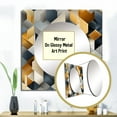 thumbnail image 3 of Designart "Dreamlike Hexagons in Soothing Grey III" 0 Square Mirror For Wall Decor - Large Grey Square Printed Wall Mirror Art - Square Modern Mirror - Wall Mounted Square Large Mirror, 3 of 5