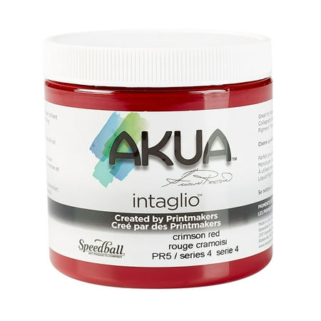 UPC: 0893419000330 | Speedball Akua Intaglio Ink Crimson Red 8 oz.