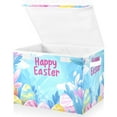 thumbnail image 2 of Easter Colorful Eggs and Leaves Foldable Storage Bin with Lid and Handle Collapsible Storage Box 16.5 x 12.6 x 11.8 inches, 2 of 7