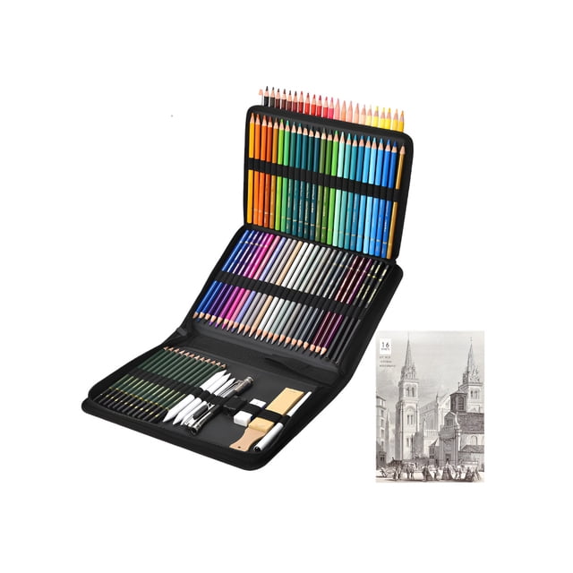 97 Piezas Kit Xtellar De Dibujo Profesional,72 Dibujo Lapices De Colores,25 Sets De Herramientas De Dibujo Para Niños, Niñas, Adolescentes