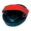 HORSE AND LIVESTOCK PRIME Web Handled Rubber Curry Comb for Horses Black Dog Toothbrush.