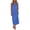 Blue, variant on Summer Dresses for Women Women's Solid Color Backless Cami Dress Knee Length Backless House Dress Linen Summer Spaghetti Strap Sundresses,Blue,S