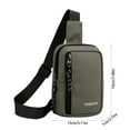 thumbnail image 3 of Crossbody Bag, Chest Bag, Men's Nylon Shoulder Bag Large Capacity Multifunctional Outdoor Travel Street Casual, 3 of 6
