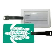 Stillwater Cove Regional Park California Turtle Design Souvenir Travel Luggage Tag 2-Pack