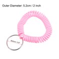 thumbnail image 2 of Unique Bargains Plastic Wrist Coil Keyring Stretchable Spiral Keychain, Pink 5 Pack, 2 of 5