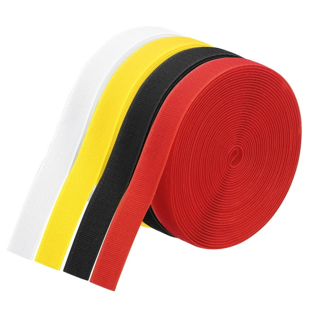 Unique Bargains Bandes de Marquage pour Tapis de 105 Pieds, 4 Rouleaux de Ruban à Crochets en Nylon, Coloré