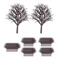 thumbnail image 1 of tren paisaje árboles,Modelo de árbol Tren Paisaje Arquitectura Árboles,DIY Manualidades Construcción Modelo Paisaje Paisaje,Tren Ferrocarril Wargame Paisaje Paisaje Diseño,Melocotonero, 1 of 8