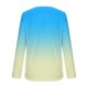 thumbnail image 5 of Neewe Women Tops Loose Fit Long Sleeve Round Neck Button T Shirts Business Casual Blouses Dressy Fall Fashion Work Clothes, 5 of 6