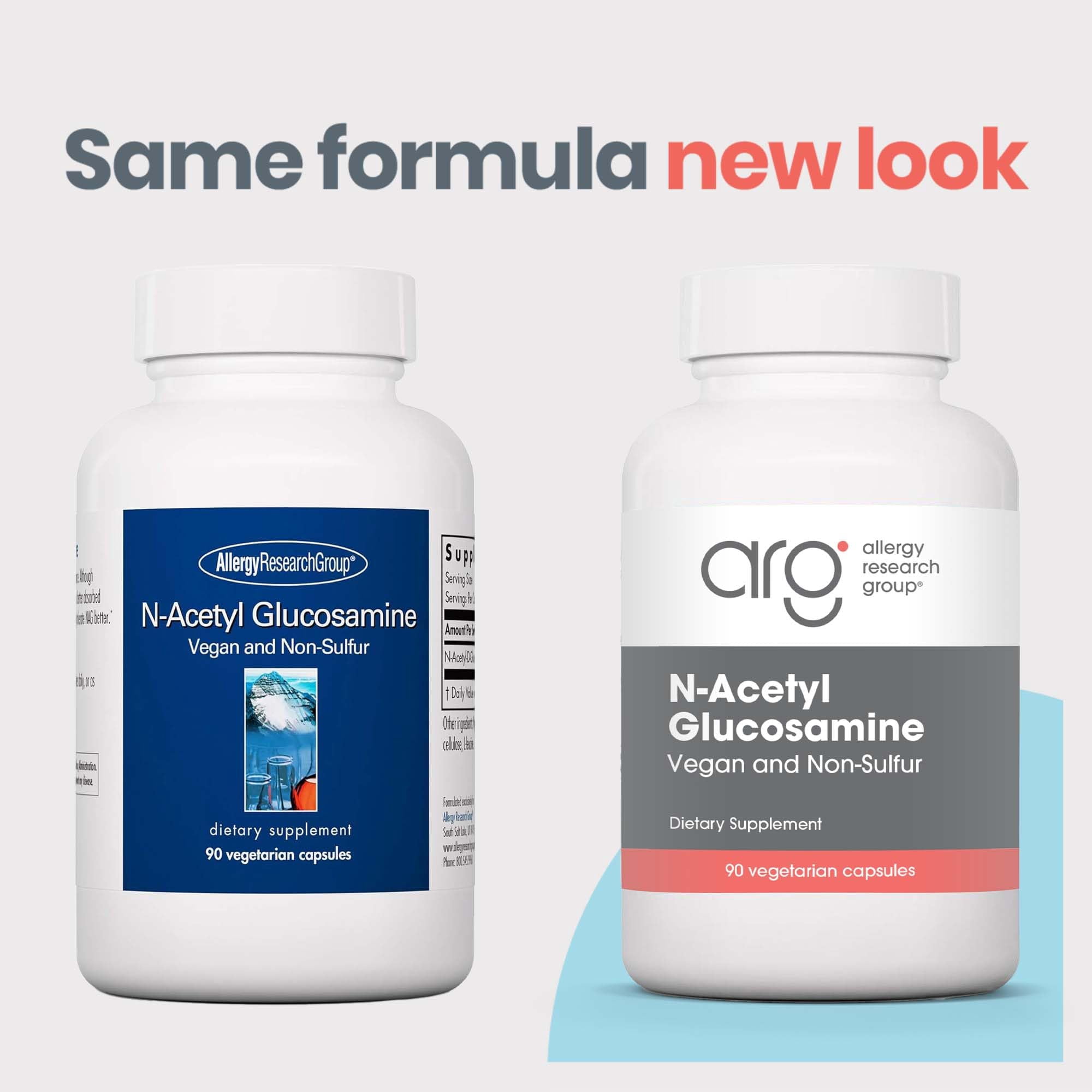 ARG N-Acetyl Glucosamine (NAG) - Vegan Glucosamine Supplement - Gastrointestinal & Connective Tissue Support - Non-Sulfur Formula - 90 Servings - 90 Capsules