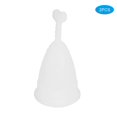 thumbnail image 1 of 2Pcs Silicone Menstrual Cup Women Female Feminine Hygiene Cup Menstruation SuppliesHeart Shaped White S, 1 of 5