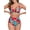 Blue Floral, variant on Women's Push Up Underwire Bikini Set Bathing Suits