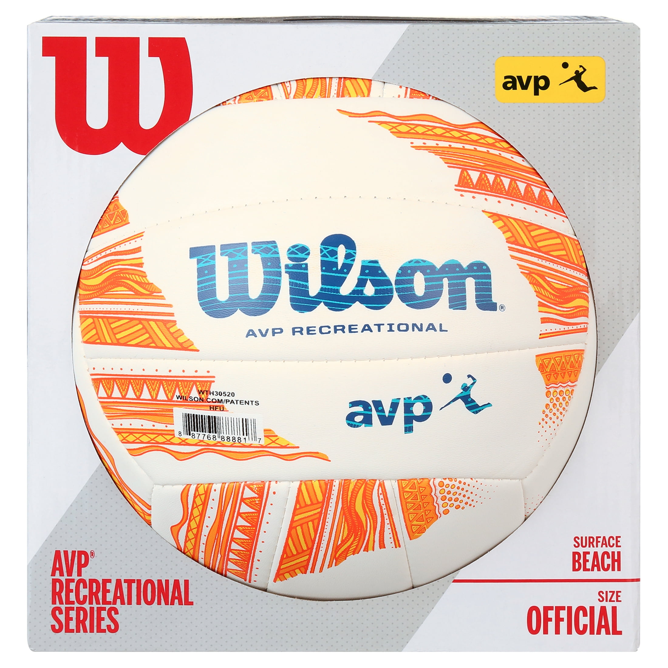 Wilson AVP Modern Volleyball - Orange/White - Walmart.com