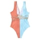thumbnail image 1 of Traje de baño sexy con sujetador acolchado de playa de color sólido de una pieza para mujer Fridja  nalpqowj51758, 1 of 8