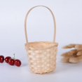 thumbnail image 5 of 2pcs Bamboo Weaving Picnic Basket Practical Flower Holder Home Storage Basket, 5 of 5