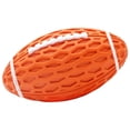 thumbnail image 3 of Pelotas de juguete para perros Juguete para perros Regalos de rugby Ejercicio para mascotas Pelota interactiva de goma resistente para Naranja Grande, 3 of 9
