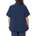 thumbnail image 2 of Agnes Orinda Women's Plus Size Blazers Short Sleeve Notched Lapel Double Breasted Business Casual Work Office Suit Jacket 3X Navy Blue, 2 of 5