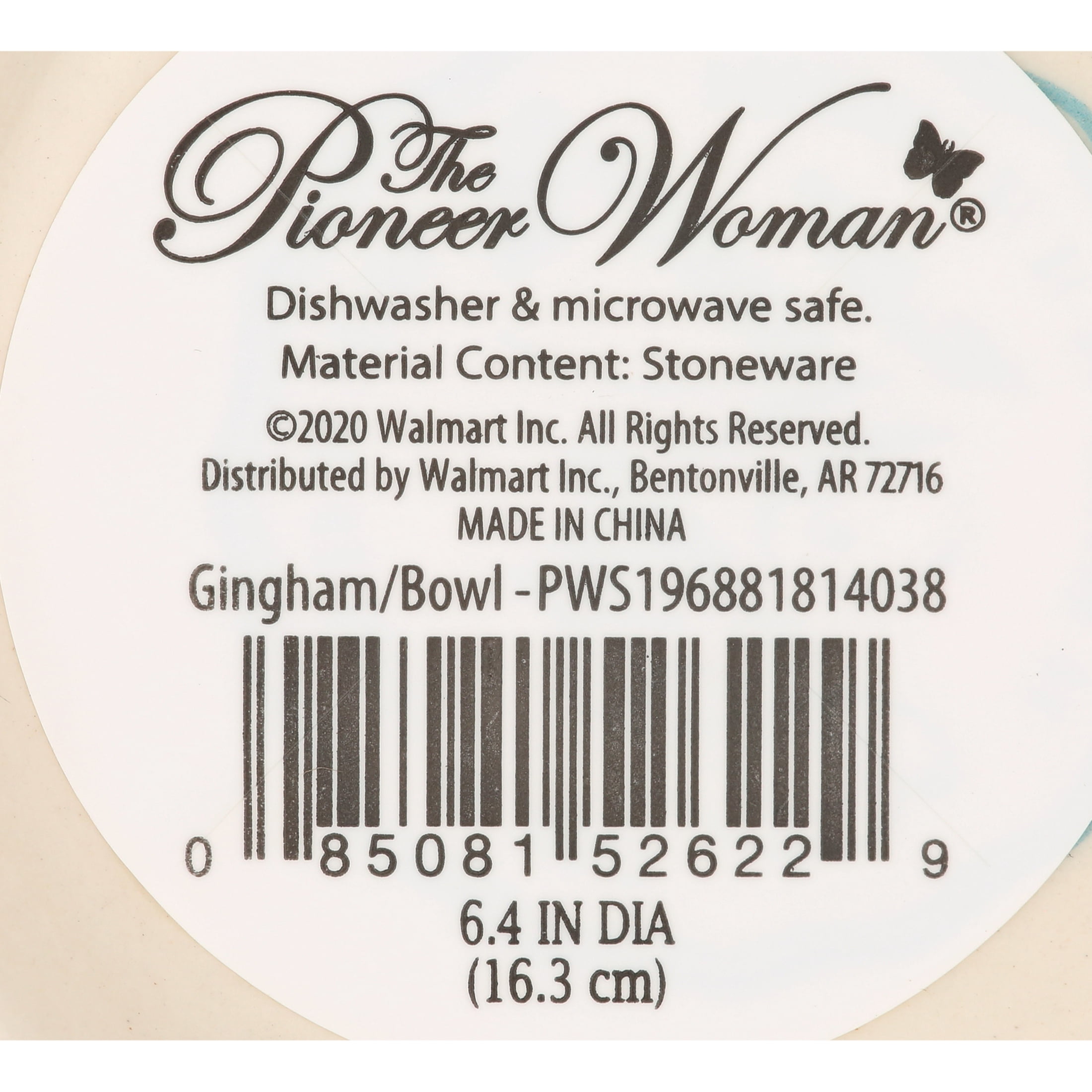 The Pioneer Woman Red Gingham Ceramic Bowl